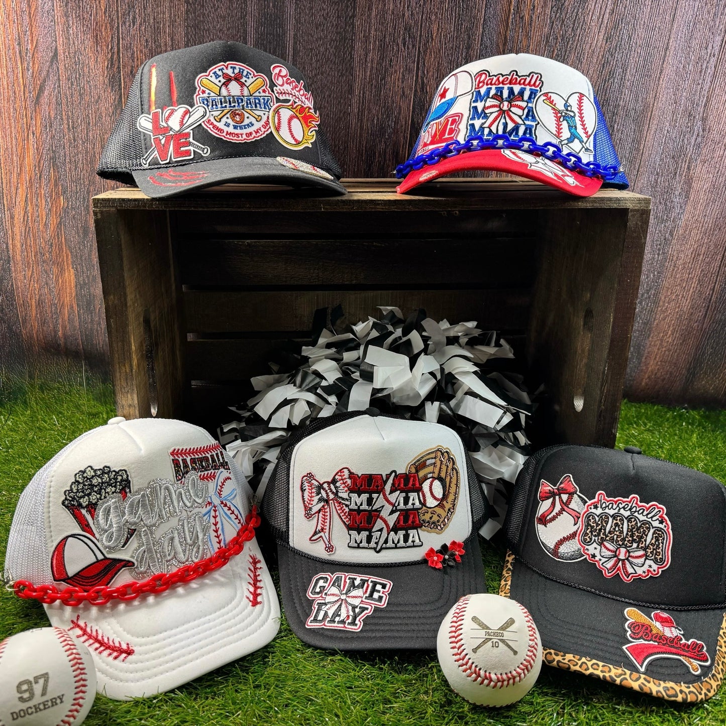 At The Ballpark Black Trucker Hat