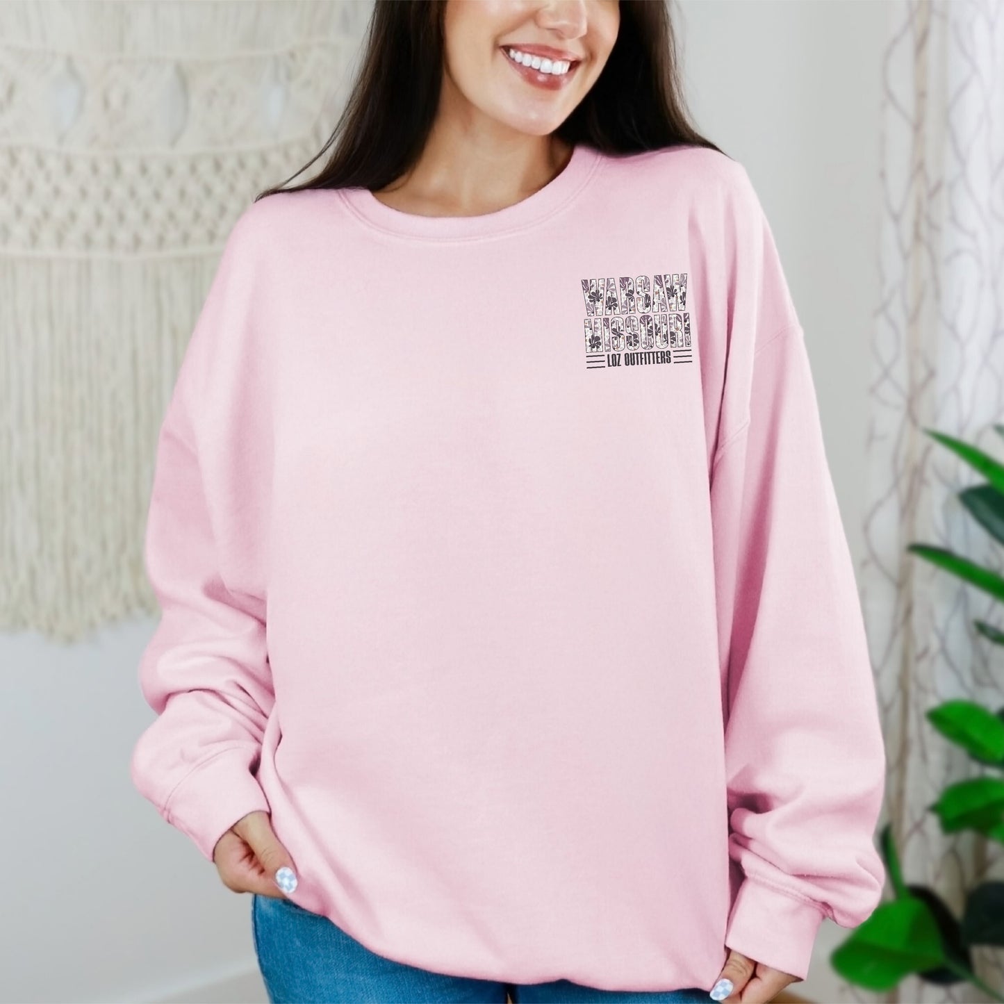 Warsaw Mo Purple Wavy Flowers