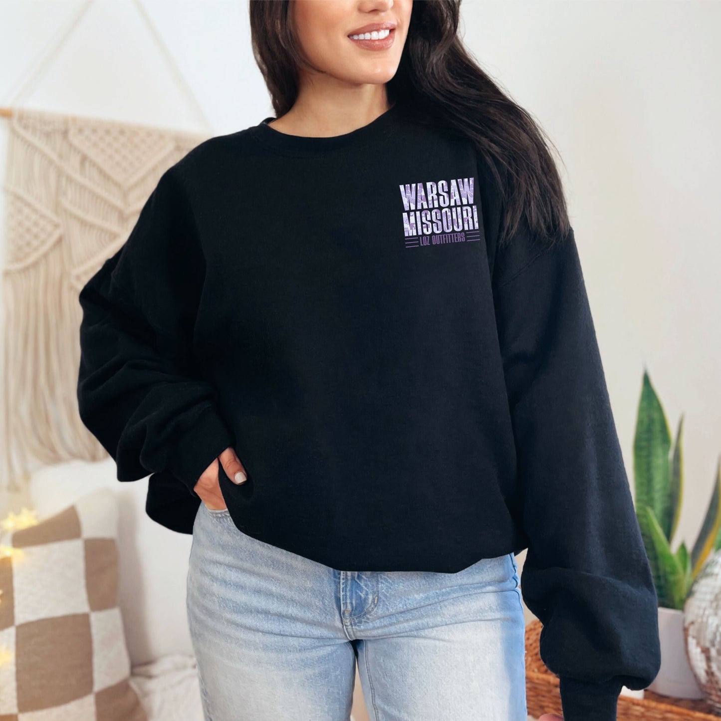 Warsaw Mo Purple Checkered Flowers