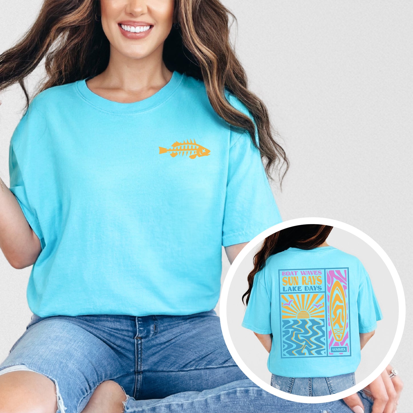 Boat Waves Lake Days Collage