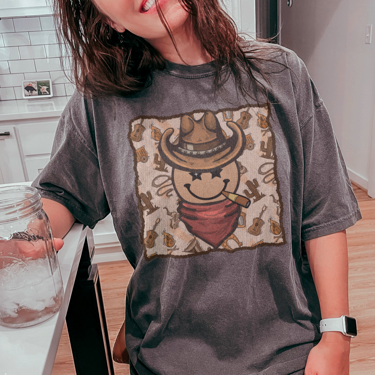 Cowboy Smiley Tee