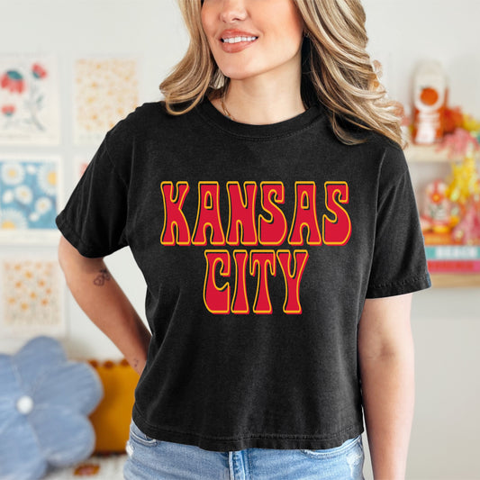 Kansas City Overlap Crop Tee