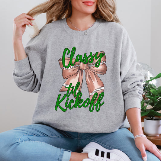 Green Classy Till Kick Off Sweatshirt