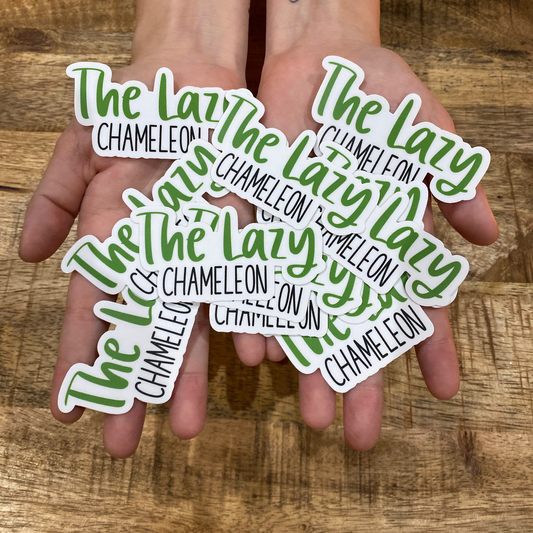 The Lazy Chameleon Sticker